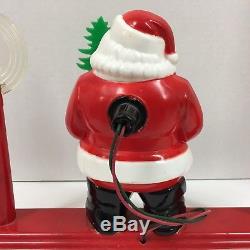 VTG 1950's Royal Electric Christmas Santa Claus Double Halo Candle Window Light
