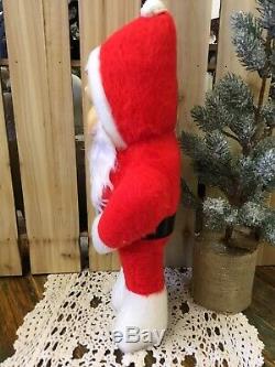 VTG 1950s Rubber Face 17 Santa Claus Christmas Plush Doll Decor Genie Toys NOS