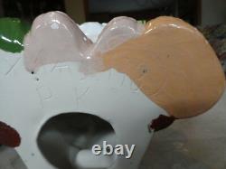 VTG 1980's Atlantic 14 Ceramic Winking Santa & Knitting Mrs. Claus Figures