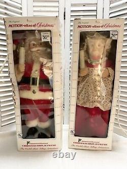 VTG 1992 Telco Motion-ette 20 Santa & Mrs Clause Animated Figure Original Box