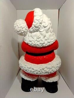 VTG African American Black Santa Claus Statue 77 Atlantic Mold Ceramic 19 OOAK