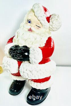 VTG Atlantic Mold Ceramic Santa & Mrs. Claus Christmas Figures 13 & 14 1980's