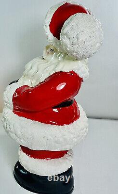 VTG Atlantic Mold Ceramic Santa & Mrs. Claus Christmas Figures 13 & 14 1980's