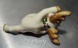 VTG Fitz & Floyd Ceramic Tumbling Reindeer Hand Painted Japan 1976 FULL Set 5