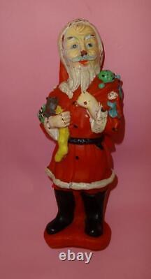 VTG GREECE RARE GREEK SANTA CLAUS BIG RUBBER OLD CHRISTMAS DECOR FIGURE 1960's