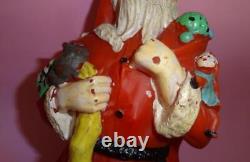 VTG GREECE RARE GREEK SANTA CLAUS BIG RUBBER OLD CHRISTMAS DECOR FIGURE 1960's