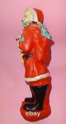 VTG GREECE RARE GREEK SANTA CLAUS BIG RUBBER OLD CHRISTMAS DECOR FIGURE 1960's