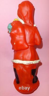 VTG GREECE RARE GREEK SANTA CLAUS BIG RUBBER OLD CHRISTMAS DECOR FIGURE 1960's