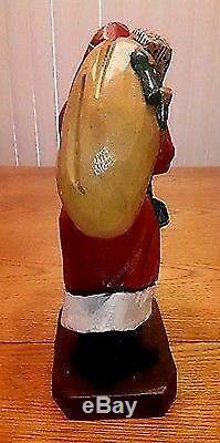 VTG German Hand Carved Wooden Santa Claus KÄTHE WOHLFAHRT 12 Wood Rare Xmas