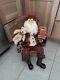 Vtg Handmade Seated Father Christmas, Holiday Decor, Santa Claus Collectibles