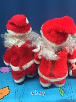 VTG LOT 15 Xmas Santa Claus Dolls Richs Coca Cola Rubber Face Christmas Used