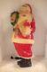 Vtg Rare Noma 30 Reverse Painted Santa Claus Hard Plastic 1950's Wreath Gift