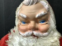 VTG. RUSHTON Christmas Santa Claus Doll Figure MCM xmas Decoration 18 inch tall