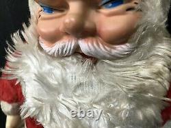 VTG. RUSHTON Christmas Santa Claus Doll Figure MCM xmas Decoration 18 inch tall