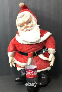 VTG. RUSHTON Christmas Santa Claus Doll Figure MCM xmas Decoration 18 inch tall