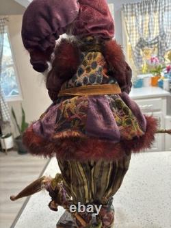 VTG Santa Claus Figurine holding two small elf figures Whimsical Rare