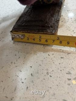 VTG Santa Claus Figurine holding two small elf figures Whimsical Rare