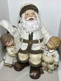 VTG Store Display Figure Santa withAngels 25.5 Composite by SENECA DESIGNS Huge