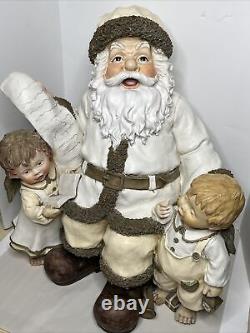 VTG Store Display Figure Santa withAngels 25.5 Composite by SENECA DESIGNS Huge