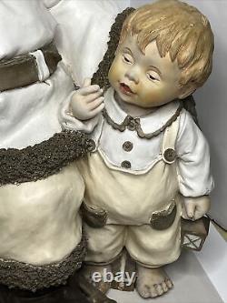 VTG Store Display Figure Santa withAngels 25.5 Composite by SENECA DESIGNS Huge