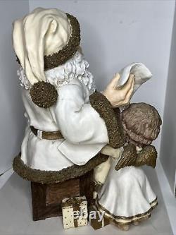 VTG Store Display Figure Santa withAngels 25.5 Composite by SENECA DESIGNS Huge