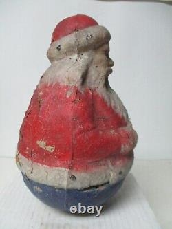 Very Old Patriotic Christmas Santa Claus Roly Poly Figure