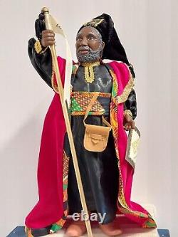 Very Rare Vintage 1999 African Kente Santa Claus 14 Ambassador Of Goodwill