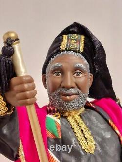 Very Rare Vintage 1999 African Kente Santa Claus 14 Ambassador Of Goodwill