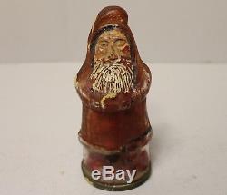 Victorian Santa Claus Glass Candy Container