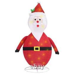 VidaXL Decorative Christmas Santa Claus Figure LED Luxury Fabric 47.2 UTB