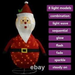 VidaXL Decorative Christmas Santa Claus Figure LED Luxury Fabric 47.2 Useful
