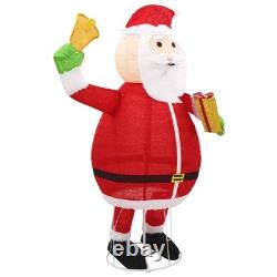 VidaXL Santa Figure Red Polyester, Steel Large Decorative Inlays