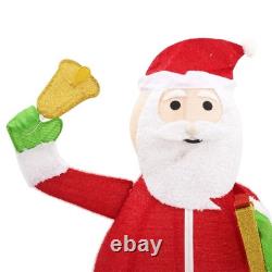 VidaXL Santa Figure Red Polyester, Steel Large Decorative Inlays