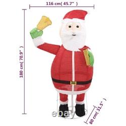VidaXL Santa Figure Red Polyester, Steel Large Decorative Inlays