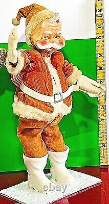 Vintage 12.75 1950's Santa Claus Hand Made Figure with Christmas Gifts. /Japan