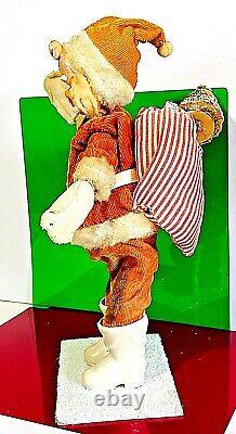 Vintage 12.75 1950's Santa Claus Hand Made Figure with Christmas Gifts. /Japan