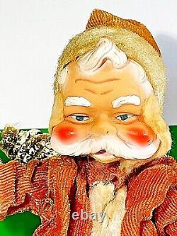 Vintage 12.75 1950's Santa Claus Hand Made Figure with Christmas Gifts. /Japan