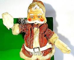 Vintage 12.75 1950's Santa Claus Hand Made Figure with Christmas Gifts. /Japan