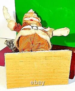 Vintage 12.75 1950's Santa Claus Hand Made Figure with Christmas Gifts. /Japan