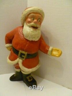 Vintage 13 inch paper-mache Santa Claus thought to be a store display piece