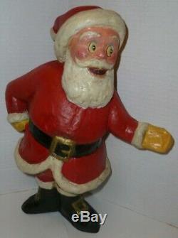 Vintage 13 inch paper-mache Santa Claus thought to be a store display piece