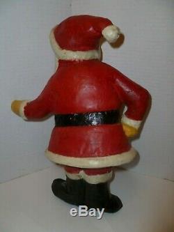 Vintage 13 inch paper-mache Santa Claus thought to be a store display piece