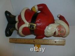 Vintage 13 inch paper-mache Santa Claus thought to be a store display piece