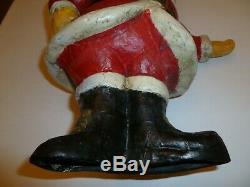 Vintage 13 inch paper-mache Santa Claus thought to be a store display piece