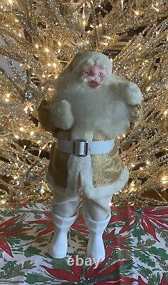 Vintage 14 Harold Gale Santa Claus Rare Gold Lame Christmas Decoration 1960