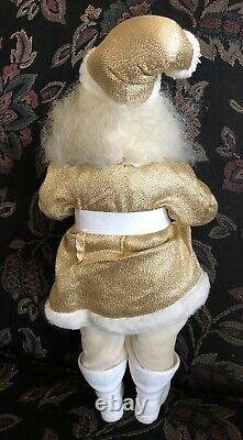 Vintage 14 Harold Gale Santa Claus Rare Gold Lame Christmas Decoration 1960