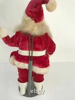 Vintage 1930's Christmas SANTA CLAUS Statue Figure WithStand, 14 VGC