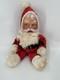 Vintage 1940s Rubber Face Santa Claus Scary Originalbelt Red/white Suit 17x9