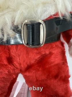 Vintage 1940s Rubber Face Santa Claus Scary OriginalBelt Red/White Suit 17x9