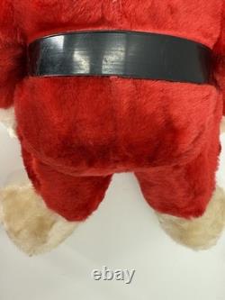 Vintage 1940s Rubber Face Santa Claus Scary OriginalBelt Red/White Suit 17x9